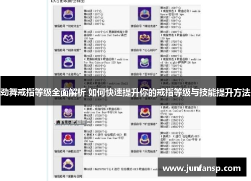 劲舞戒指等级全面解析 如何快速提升你的戒指等级与技能提升方法